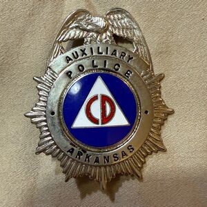 Vintage Arkansas Auxiliary Police Badge - Obsolete